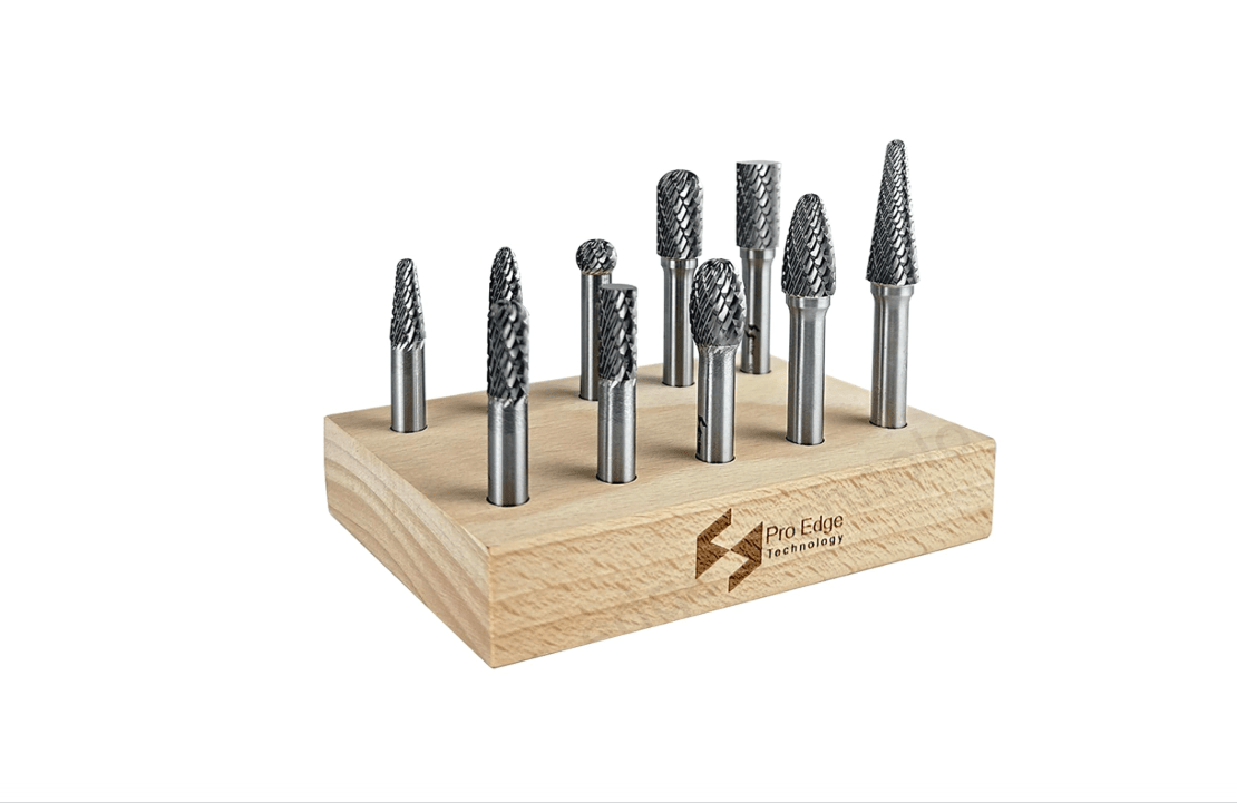 10Pcs Carbide Burr Set with 1/4" Shanks, Head Dia 1/4"-5/16", Double Cut Rotary Tools, Cutting Burrs Die Grinder Bits for Metal, Wood, Stone,...
