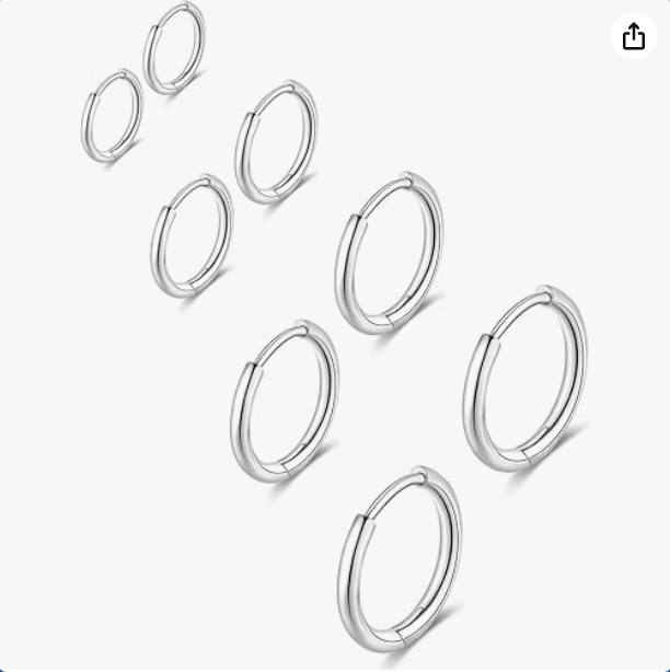316L Surgical Stainless Steel Huggie Hoop Earrings 6mm 8mm 10mm 11mm 12mm 14mm Hypoallergenic Earrings Hoop Cartilage Helix Lobes Hinged Sleeper Earrings For Men Women 