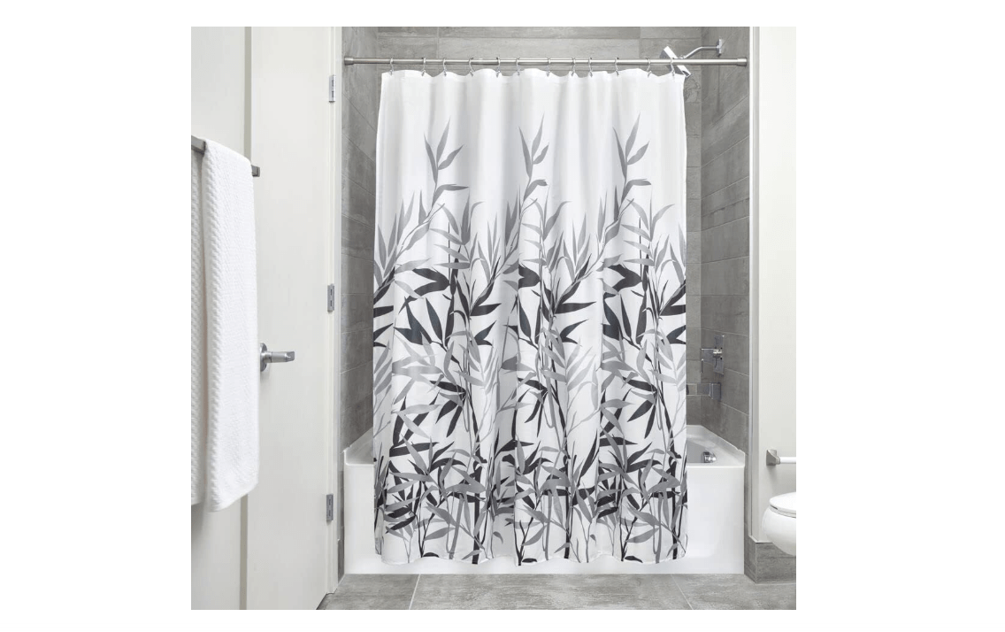 InterDesign Anzu Polyester Shower Curtain Finish: Gray Print

