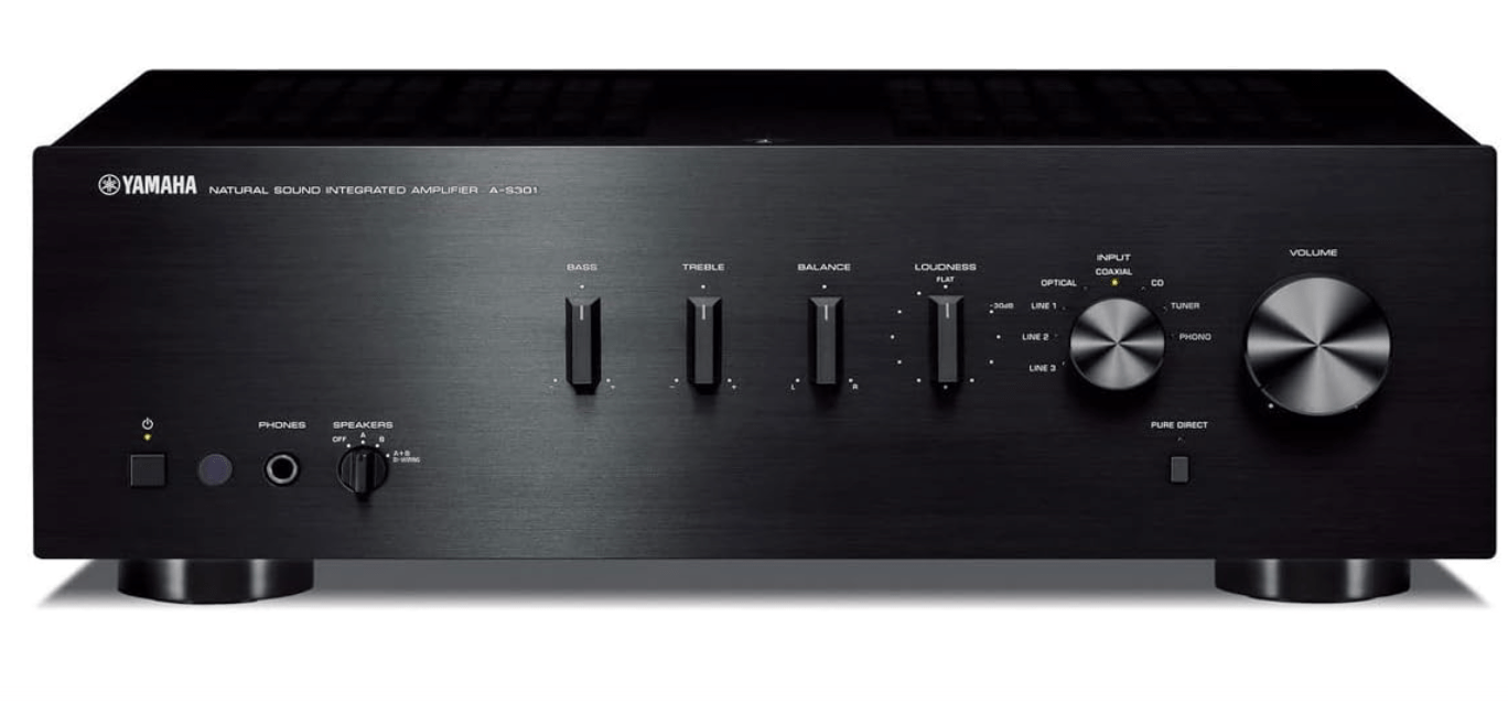 Yamaha Audio A-S301BL Natural Sound Integrated Stereo Amplifier (Black)
