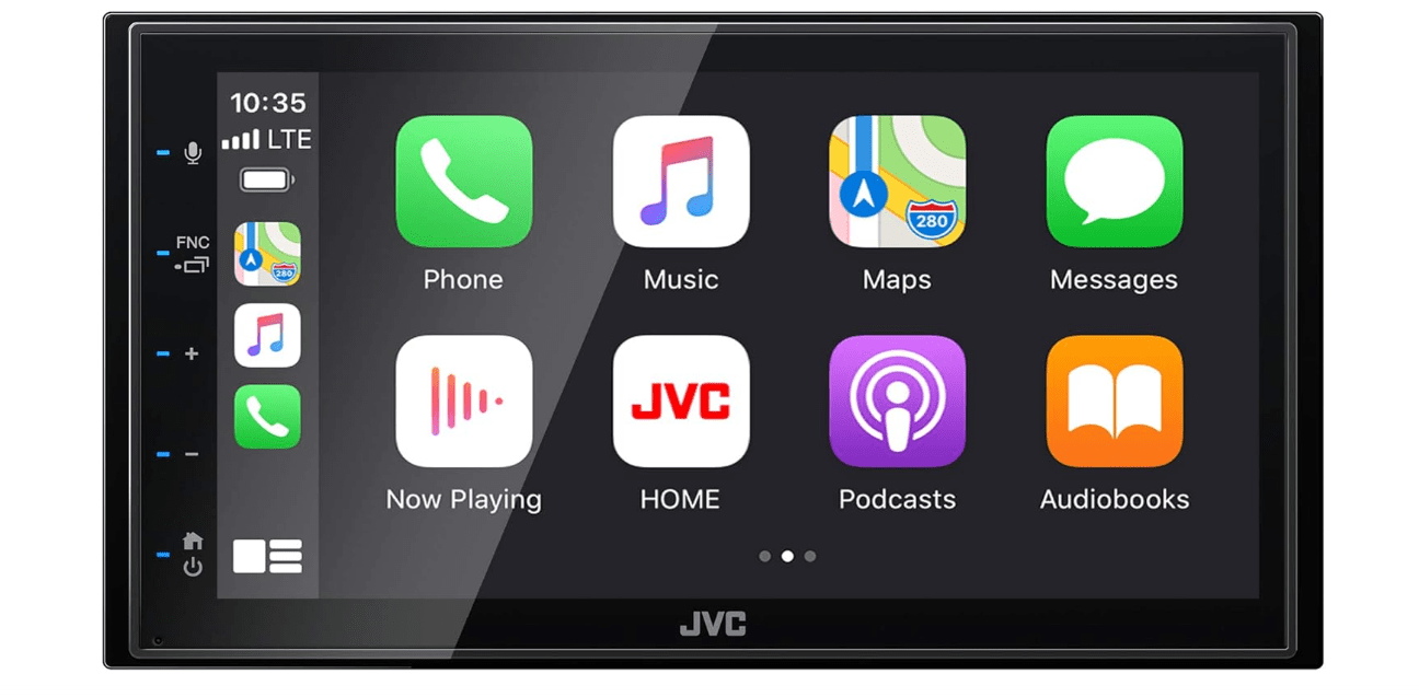 JVC KW-M560BT Apple CarPlay Android Auto Multimedia Player w/ 6.8" Capacitive Touchscreen, Bluetooth Audio and Hands Free Calling, MP3 Player, Double...

