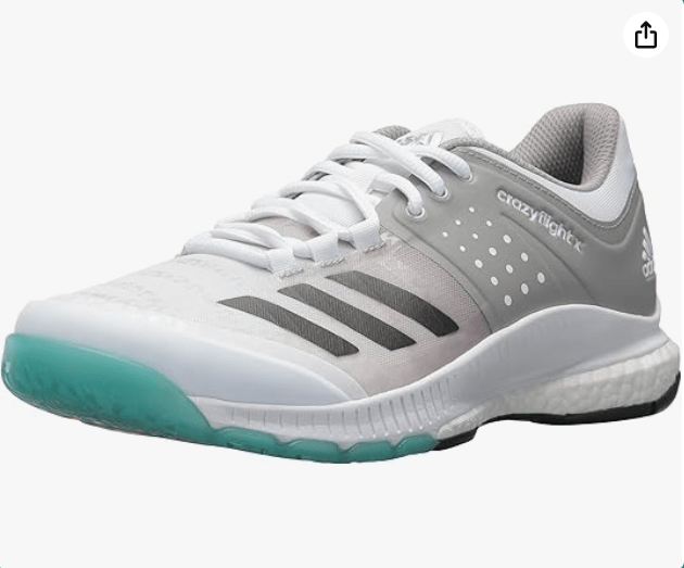 adidas Women's Crazyflight X Volleyball Shoe,White/Night Metallic/Grey,10.5 M US
