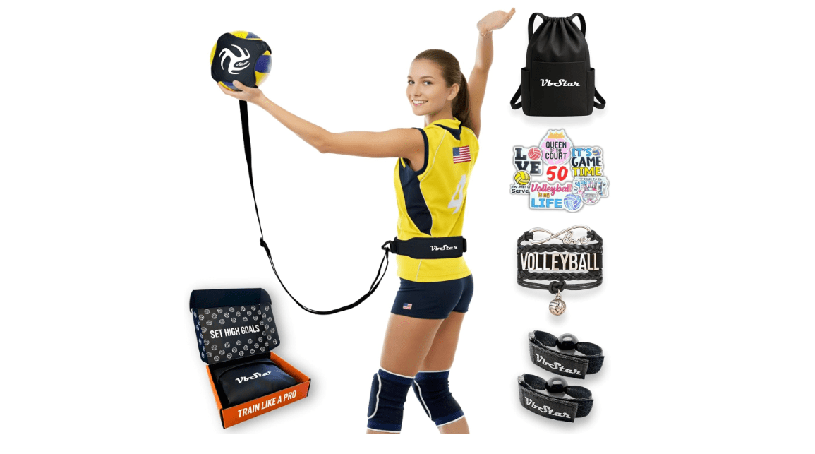 VbStar Volleyball Training Equipment Aid - Practice Your Serving, Setting & Spiking with Ease, Great Solo Serve & Spike Trainer for Beginners &...
