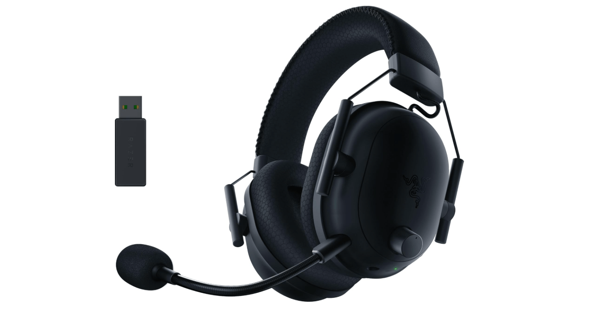 Razer BlackShark V2 Pro Wireless Gaming Headset: THX 7.1 Spatial Surround Sound - 50mm Drivers - Detachable Mic - for PC, PS5, PS4, Switch, Black 