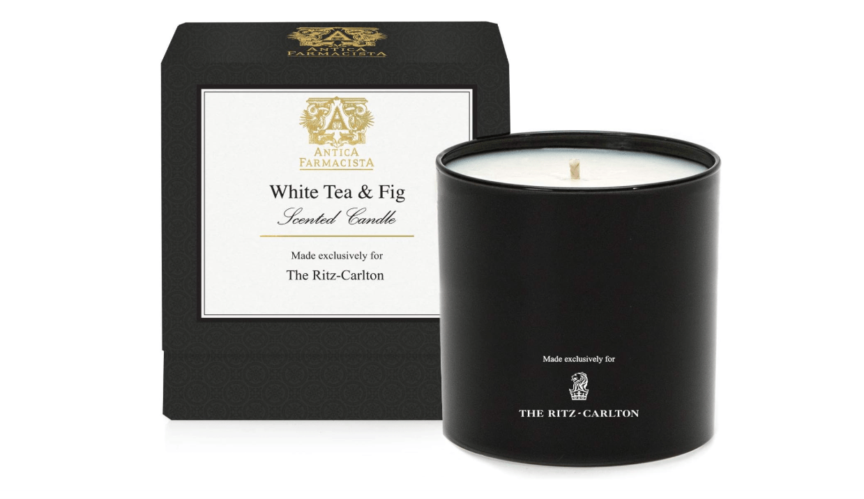 The Ritz-Carlton White Tea & Fig Candle by Antica Farmacista - Notes of White Tea, Succulent Fig and Apricot - 9 oz. 