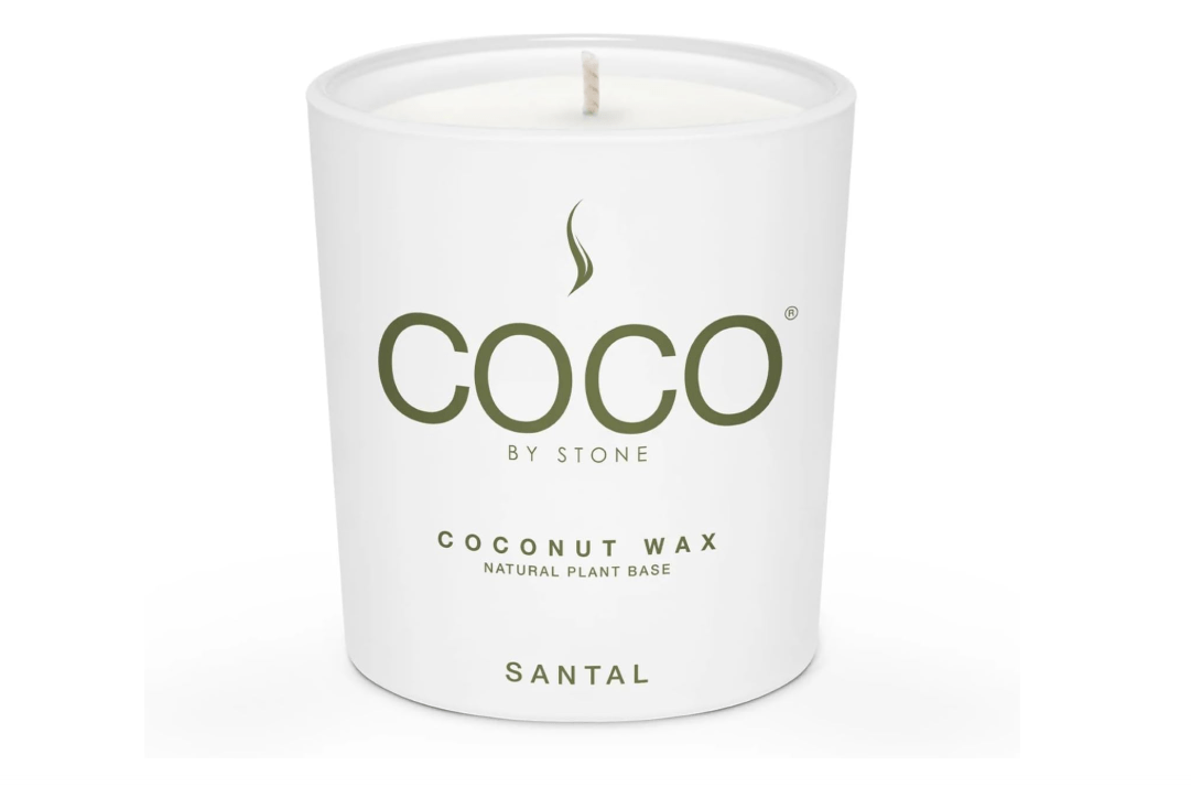 COCO by Stone 6.5oz Candle, Coconut Apricot Wax Candle for Home (Santal) Home Fragrance Products, 1 Wick Candle, Enhance Indoor Aroma, Vegan &...
