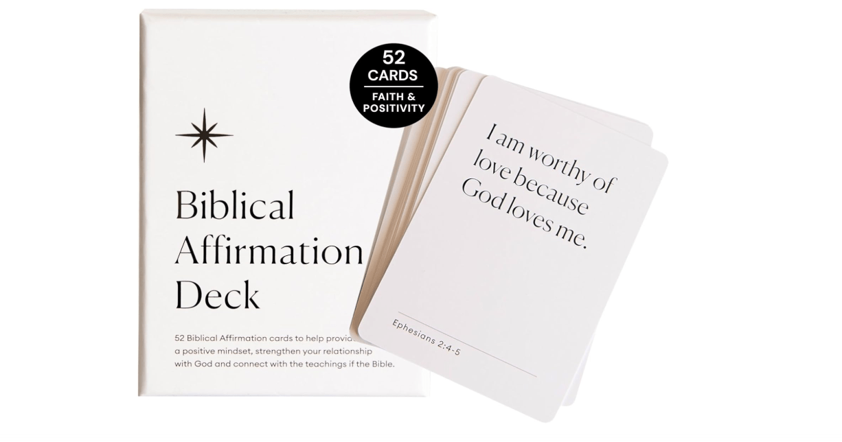 Biblical Affirmation Deck | Scripture Cards, Prayer Cards, Faith Cards | 52 Card Deck of Positive Religious Affirmations For Men and Women | Bible Teachings...
