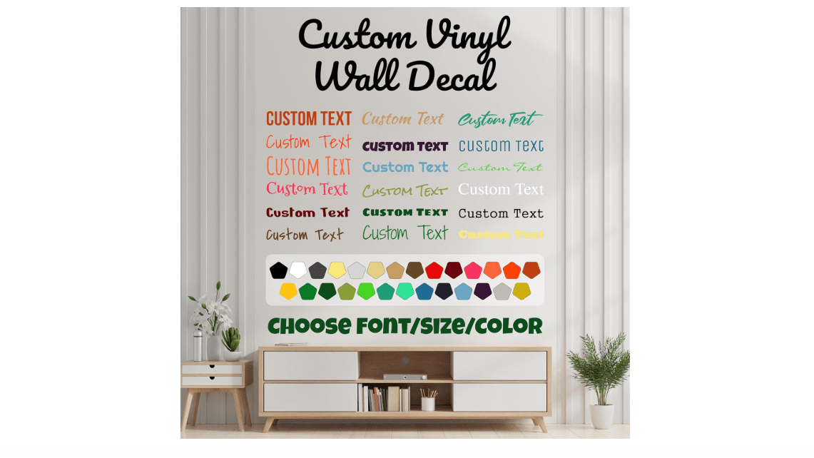 Custom Vinyl Wall Decal Stickers for Walls, Windows, Cars & More, Personalize Your Room Decor & Build Your Brand with Durable, Weather-Resistant,...
