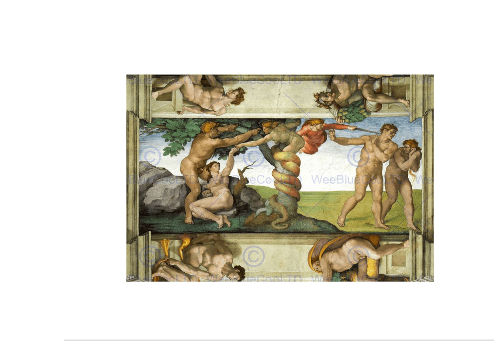 Michelangelo Expulsion from Paradise Old Master Art Print Mount B12X1149
