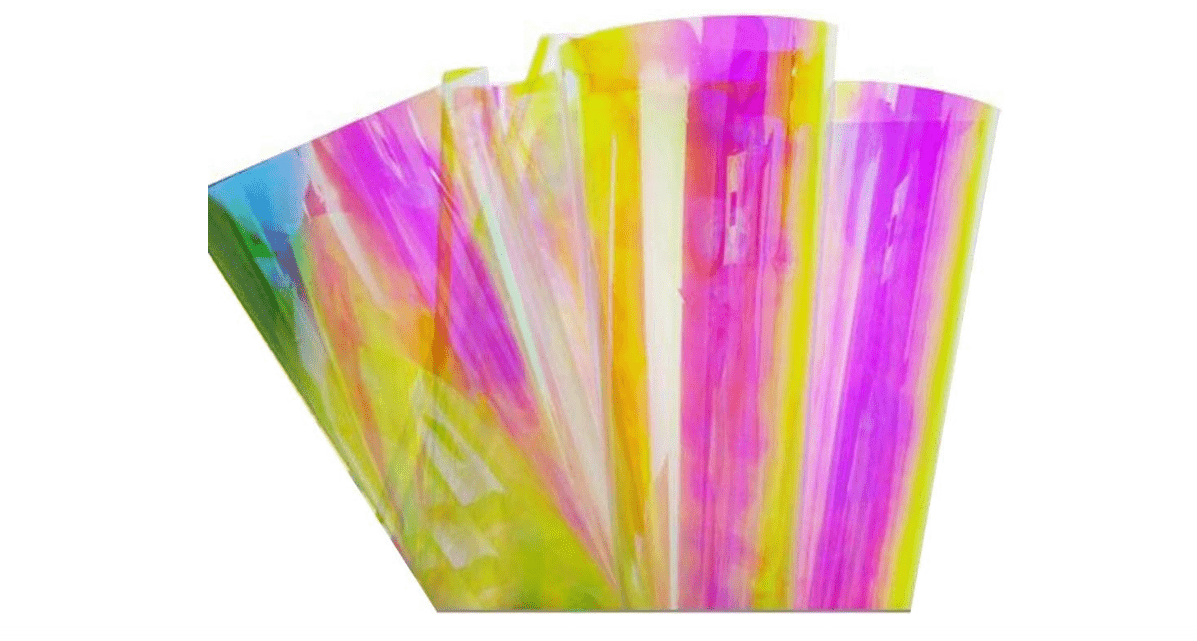 HOHOFILM Colorful Chameleon Window Film Self-Adhesive Decorative Glass Vinyl One Way Window Tint 54"x12"
