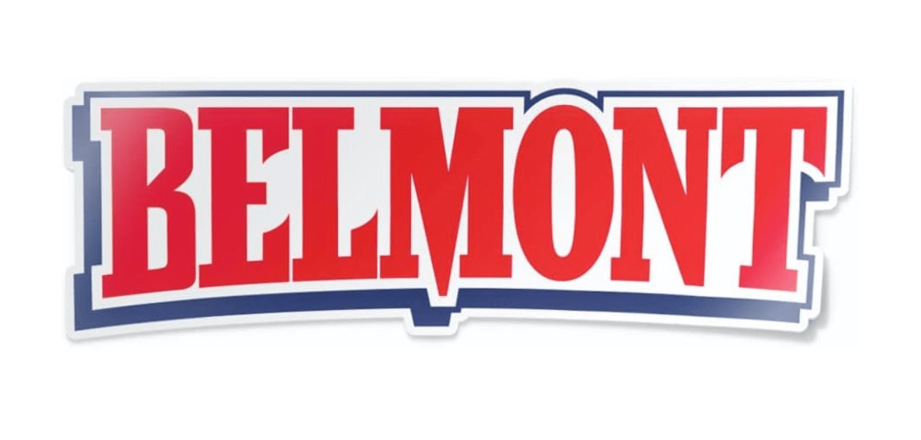 Belmont University Sticker Bruins Red Wordmark Logo Heavy-Duty Waterproof Car Decal for Windows, Laptops, Water Bottles and Coolers 