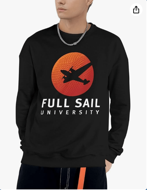 Full Sail University Logo Sweatshirt Unisex Crew Neck Sweatshirt Casual 
