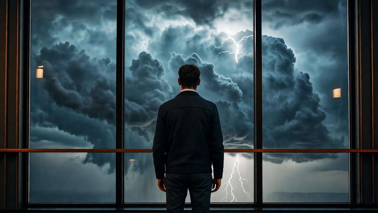 Reflective individual by window symbolizing Hamlet Act 3 Scene 3 relevance today.
