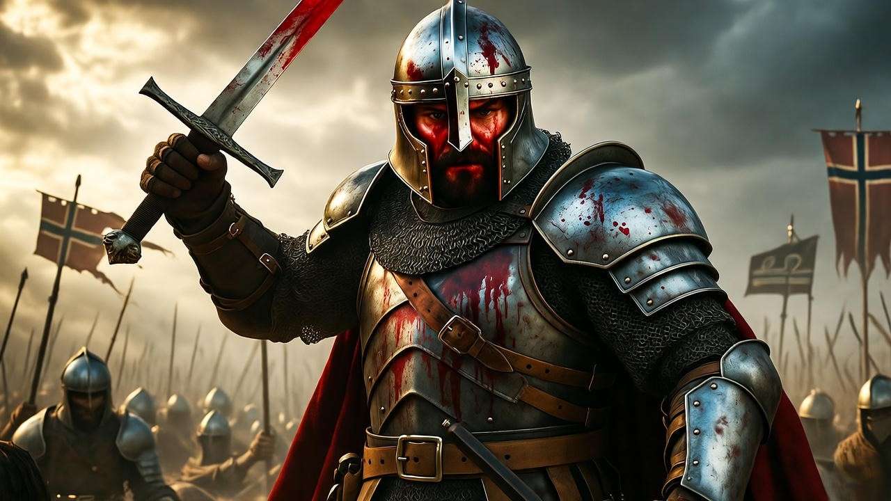 Macbeth Act 1 Scene 2 battlefield hero warrior illustration