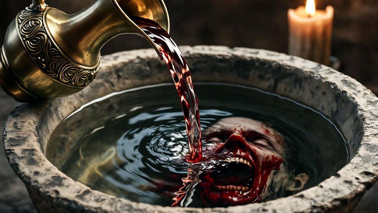 Water turning to blood in stone basin – Lady Macbeth a little water quote irony