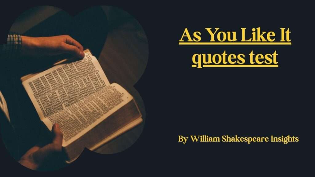 As You Like It quotes test