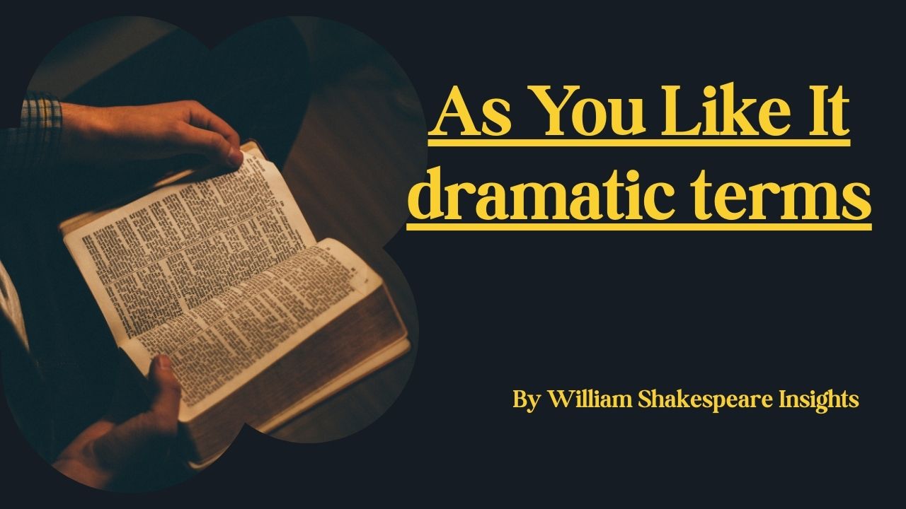 As You Like It Dramatic Terms Search Tool | Shakespeare
