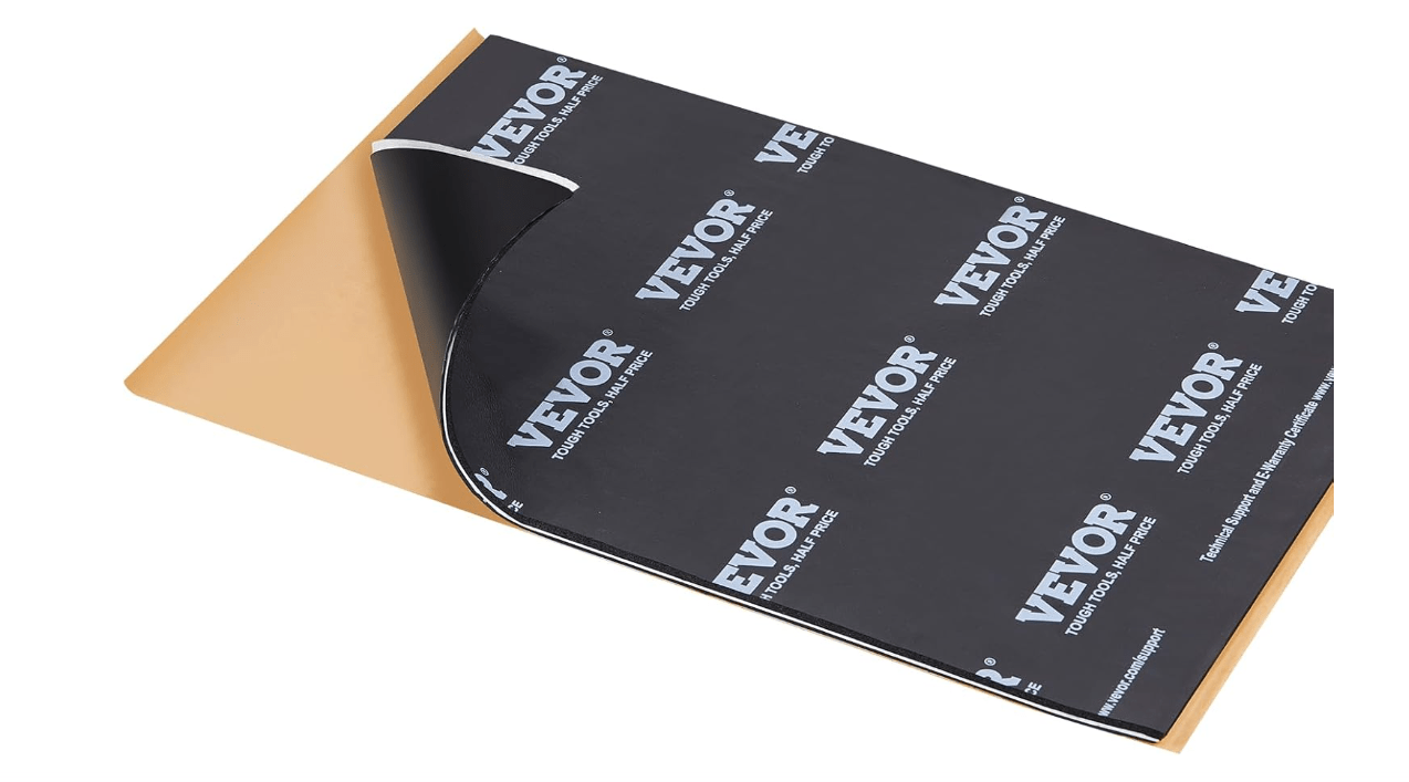 VEVOR Car Sound Deadening Mat, 200 mil 25 sqft Butyl Sound Deadener, Noise Insulation and Vibration Dampening Material
