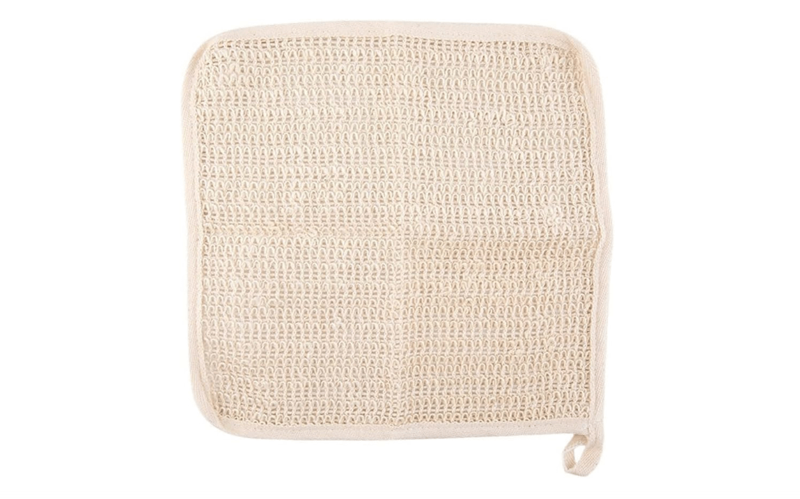 MiOYOOW Bath Washing Cloth, 4PCS Linen Exfoliating Wash Towel Body Scrub Washcloths for Home Travel Gym
