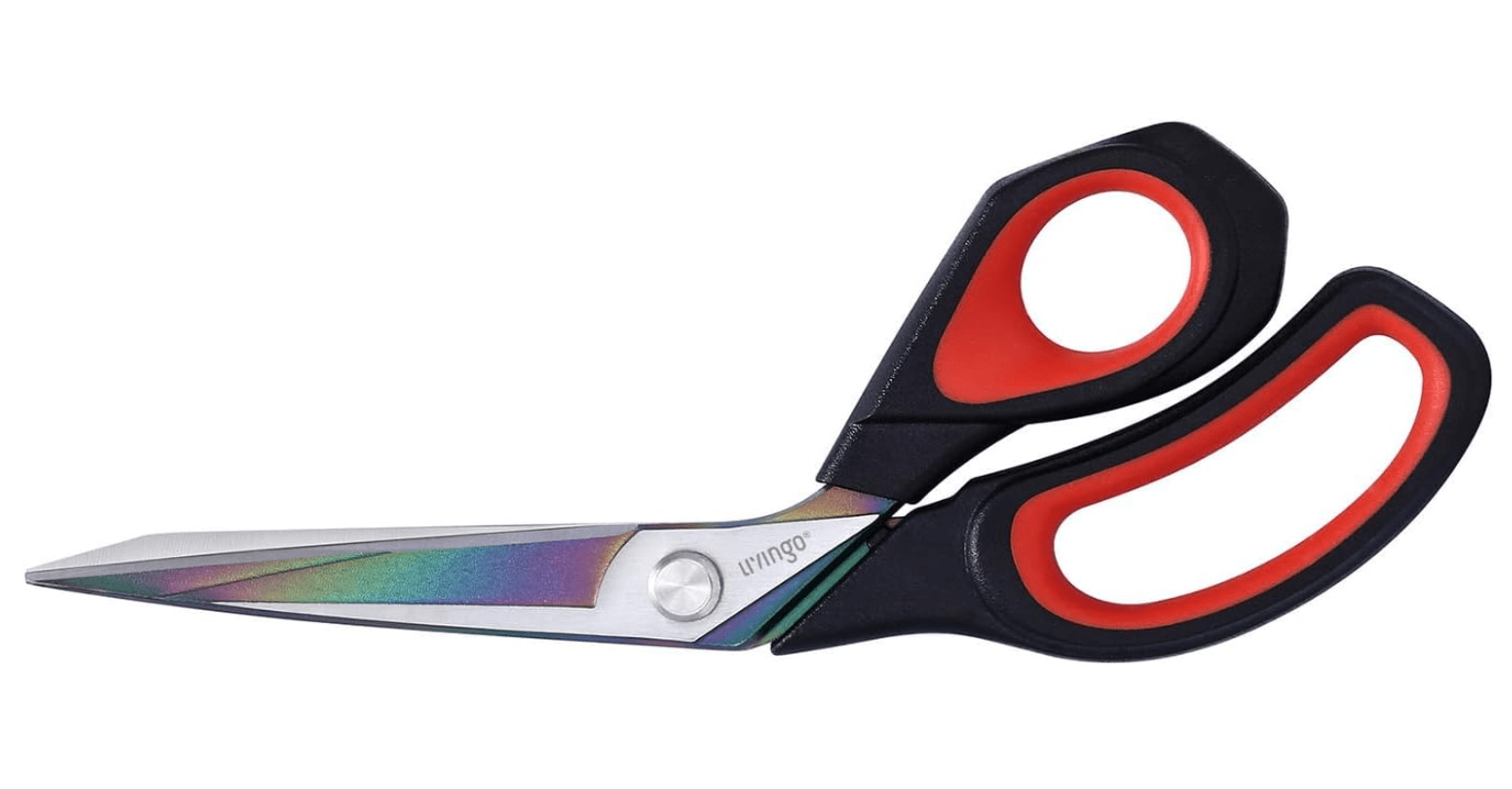 LIVINGO Fabric Scissors Heavy Duty - 9.5 Inches Professional Titanium Coated Forged Stainless Steel Sharp Bent Shears for Sewing Crafting Cutting Cloth,...
