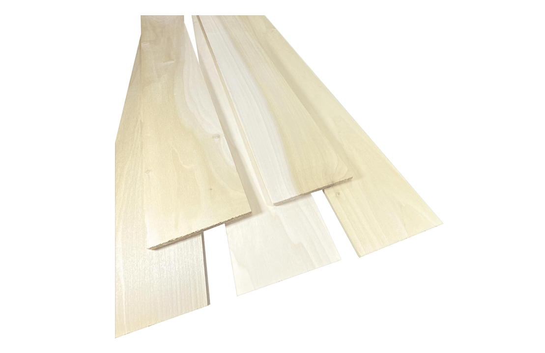 1/4" x 3-1/2" x 2' Poplar Lumber Board, Unfinished, Solid American Hardwood, Thin Sawn, Perfect for Board & Batten Walls, Wood Crafts and...
