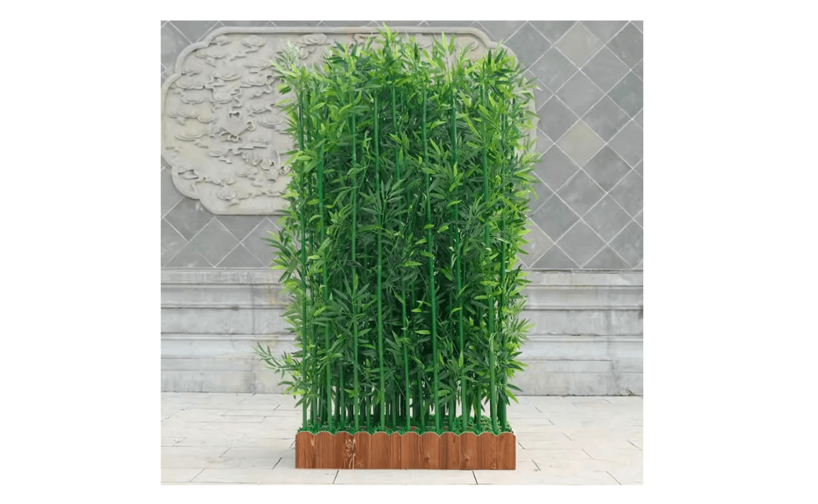Fake Bamboo Floor Plant Realistic Artificial Bamboo 1 1.5 1.8 M Tall, Modern Narrow Artificial Trees Faux Plants, with Stable Base, for Indoor Outdoor House...
