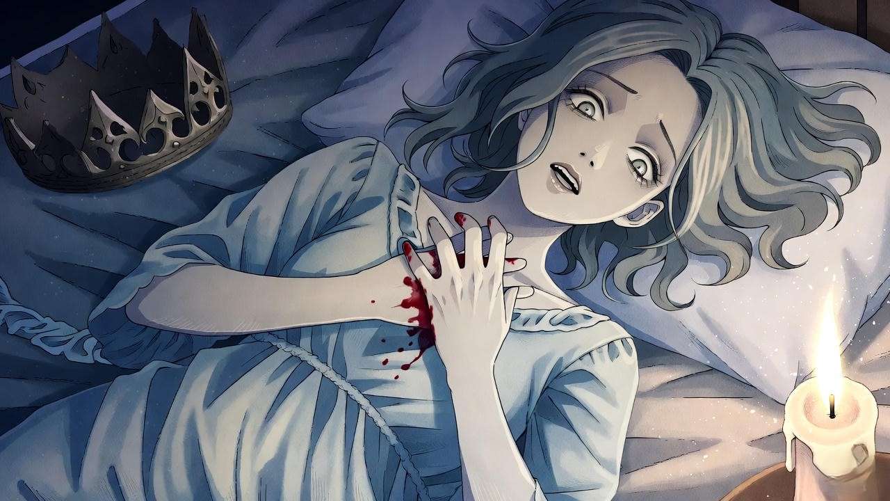 Watercolor of sleepwalking Lady Macbeth rubbing hands with candle for Macbeth drawing ideas.