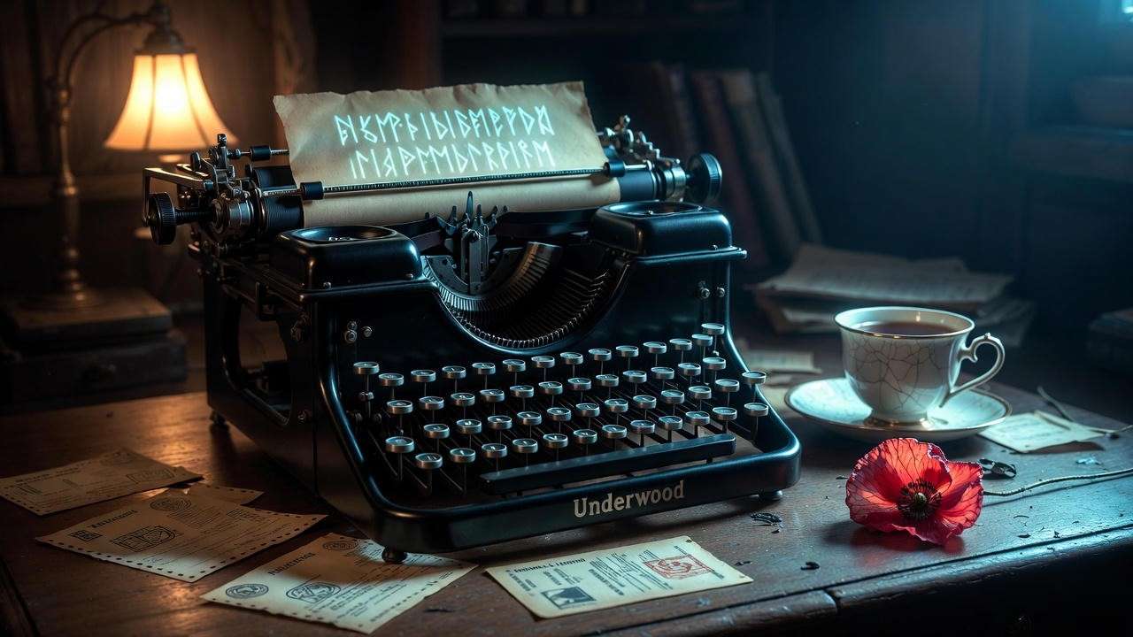 Iris Winnow’s enchanted typewriter desk in Divine Rivals summary