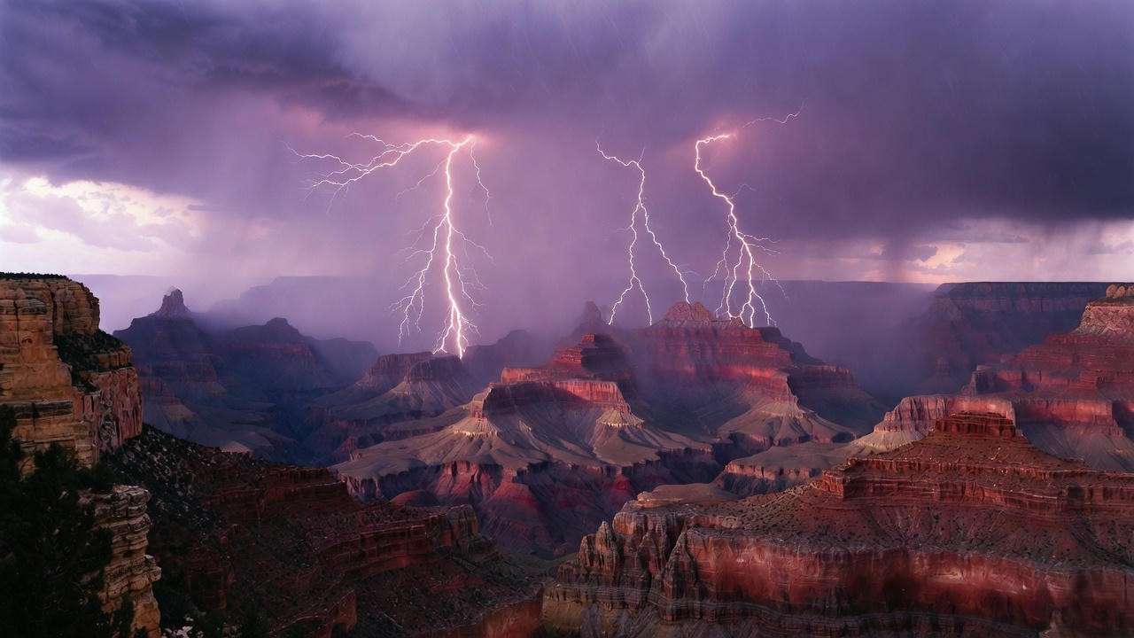 Grand Canyon monsoon storm mirroring King Lear’s tempest scene in wonder rift AZ