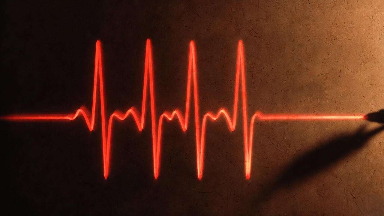 Visual representation of iambic pentameter as heartbeat in Shakespeare sonnet analysis