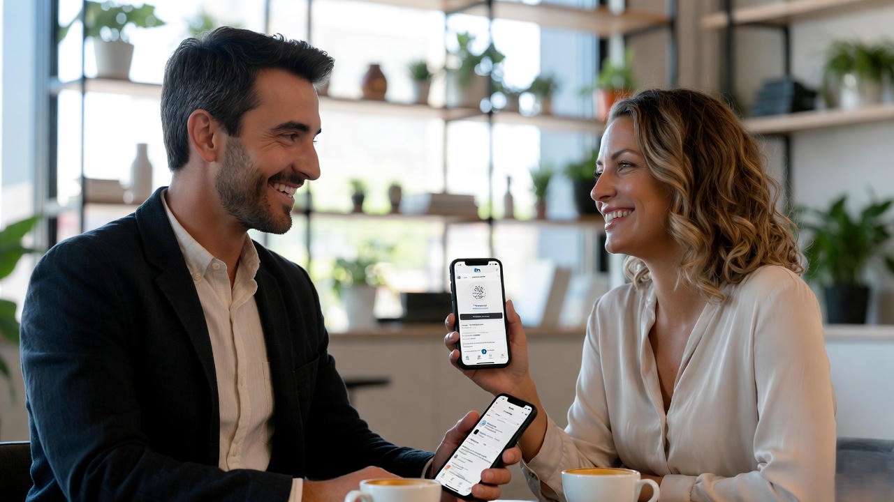 Employee referral coffee meeting for Bell Canada career opportunity