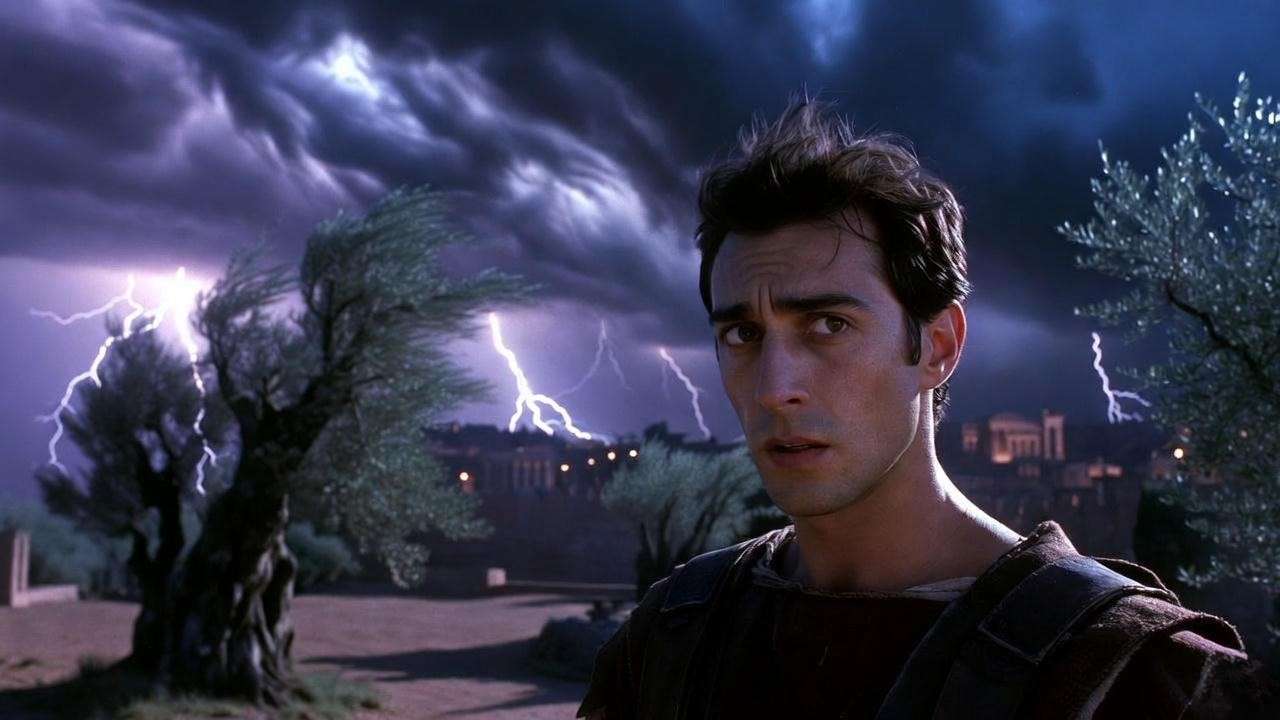 Brutus pondering the conspiracy on a stormy night in Shakespeare’s Julius Caesar