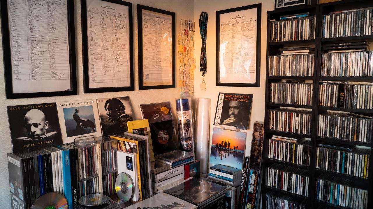 Long-time Dave Matthews Band Warehouse member collection of exclusive CDs and memorabilia