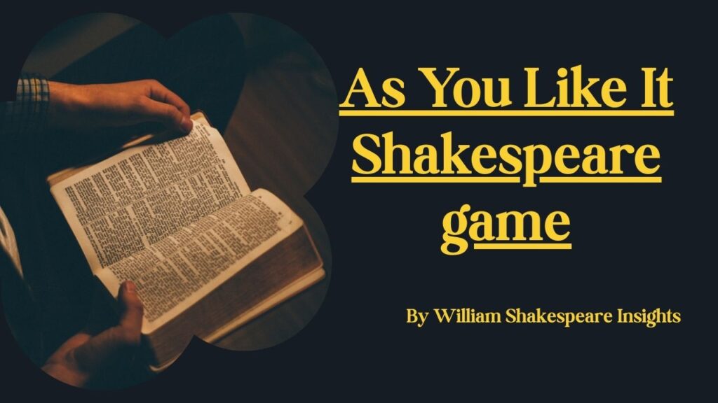 As You Like It Shakespeare game