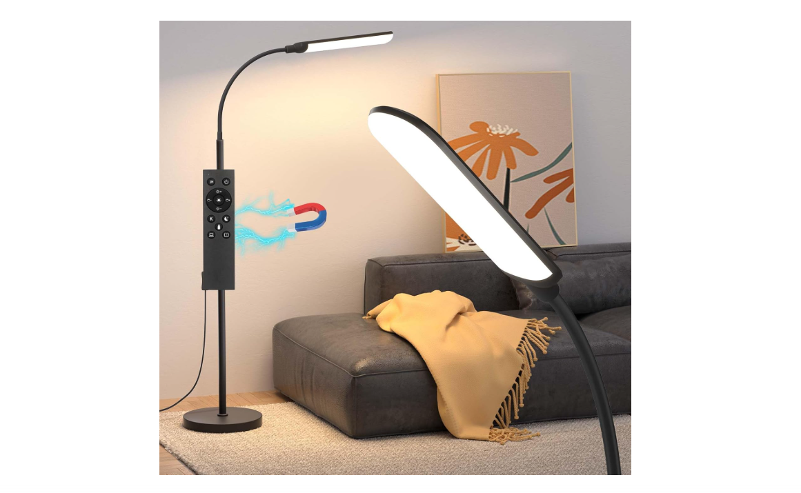 Aisutha LED Floor Lamp, 18W Super Bright Floor Lamp for Living Room, Adjustable Stepless Colors & Brightness Standing Lamp, Eye Caring Reading Light...
