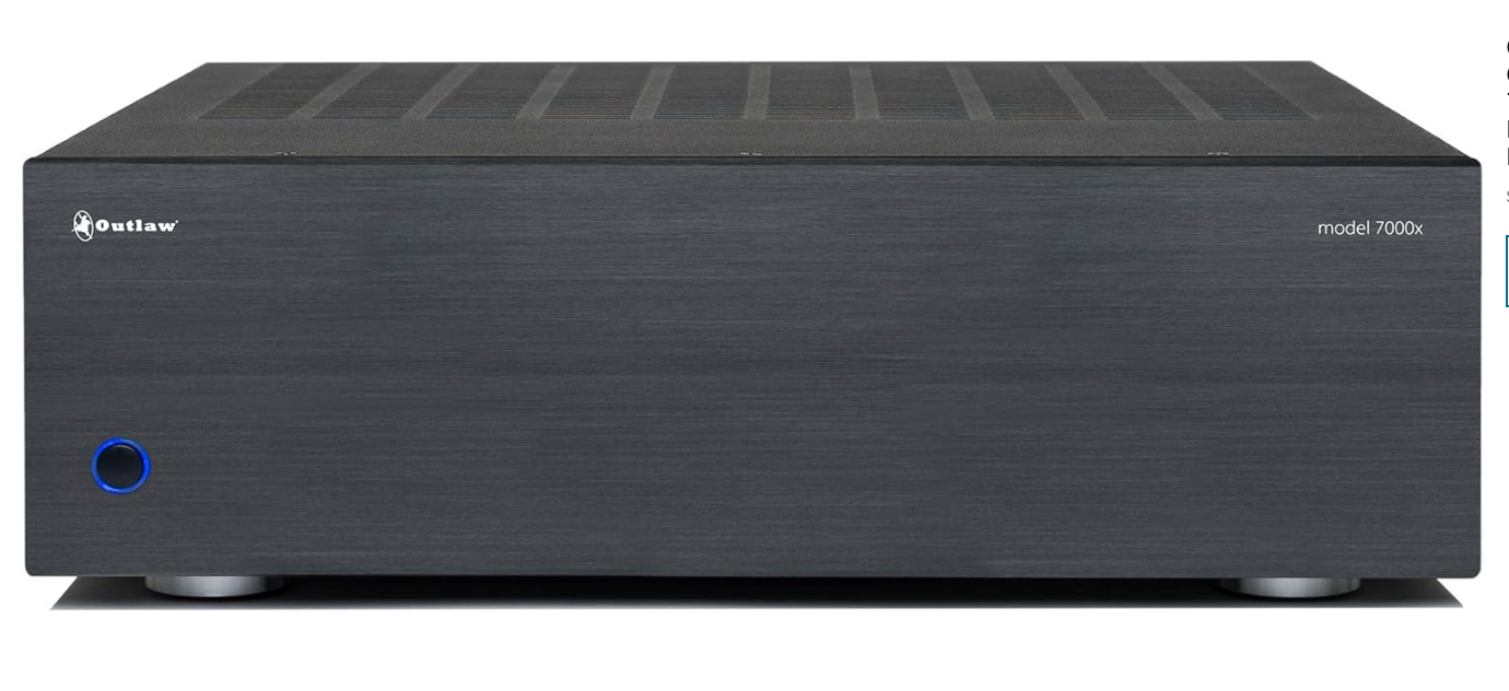 Outlaw Model 7000x 7000 x 7-Channel Power Amplifier | 7x130 Watts Continuous | High Current Amplifier | XLR & RCA Inputs | 