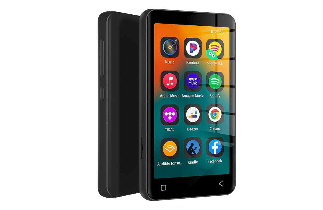 MP3 Player with Bluetooth and WiFi,MP3 Player with Spotify,Spotify Kids,Audible,Pandora,Amazon Music,4" Music Player MP4 Up to 1TB(80GB,Black)
