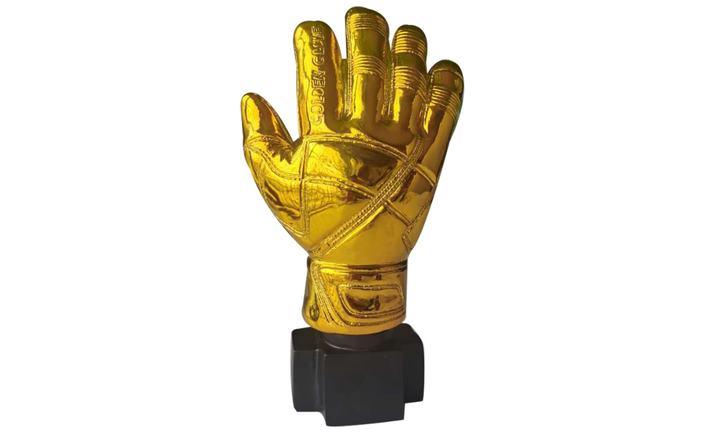 Award Trophies Goalkeeper Trophy, Trophy Gloves Shape Soccer Match Award Cups for Office Kindergarten