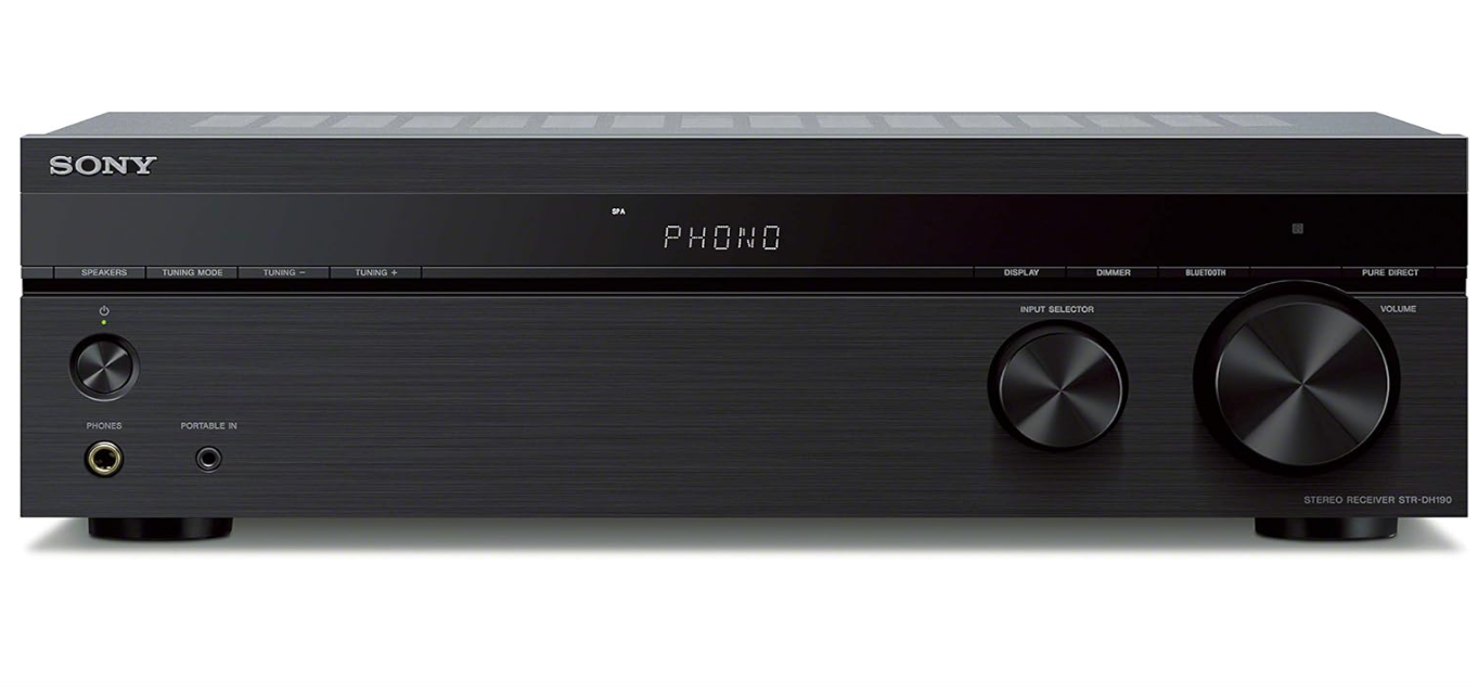 Sony STRDH190 2-ch Home Stereo Receiver with Phono Inputs & Bluetooth Black
