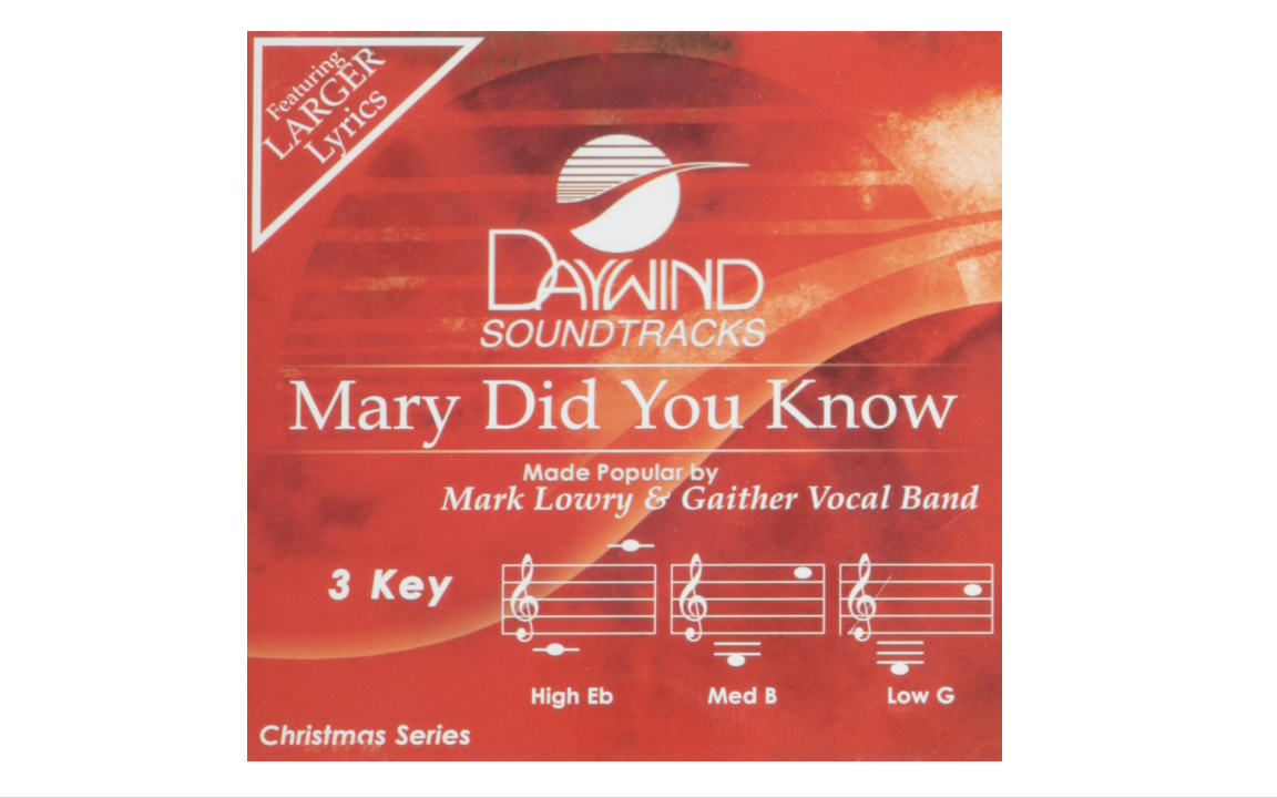 Mary Did You Know Accompaniment/Performance Track
