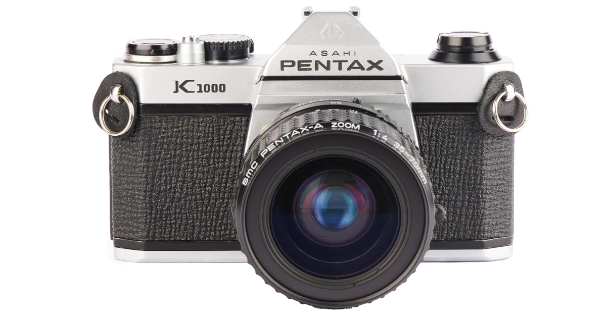 Pentax K1000 Manual Focus SLR Film Camera with Pentax 50mm Lens