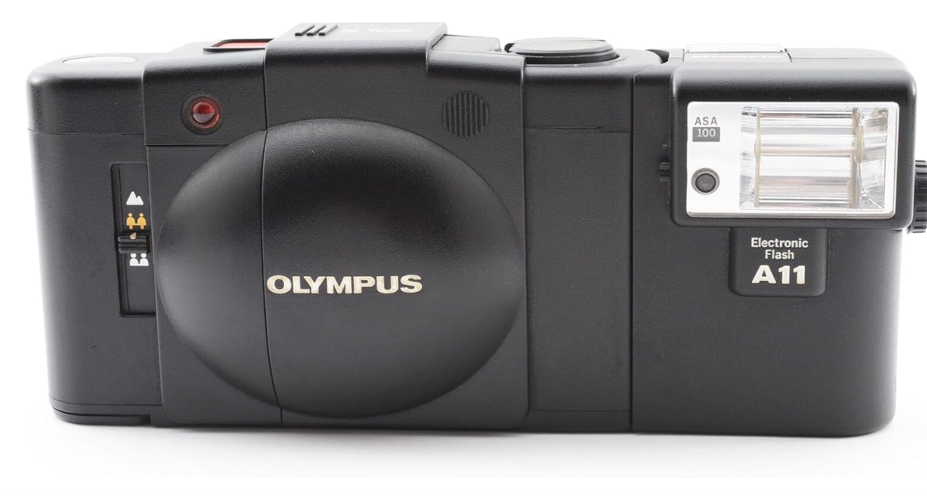 Olympus XA2 35MM Rangefinder film camera with Flash attachment. For Color & B&W film (Renewed)