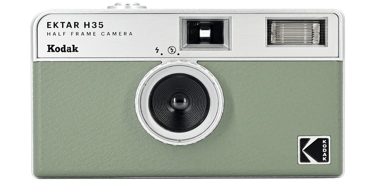 KODAK EKTAR H35 Half Frame Film Camera, 35mm, Reusable, Focus-Free, Lightweight, Easy-to-Use (Sage) (Film & AAA Battery are not Included)