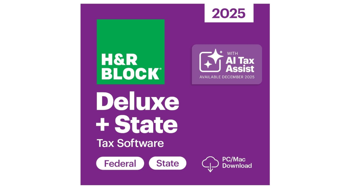H&R Block Tax Software Deluxe + State 2025 Win/Mac [PC/Mac Online Code]

