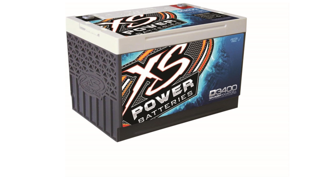 XS Power D3400 3300 Amp AGM Power Cell Car Audio Battery + Terminal Hardware 