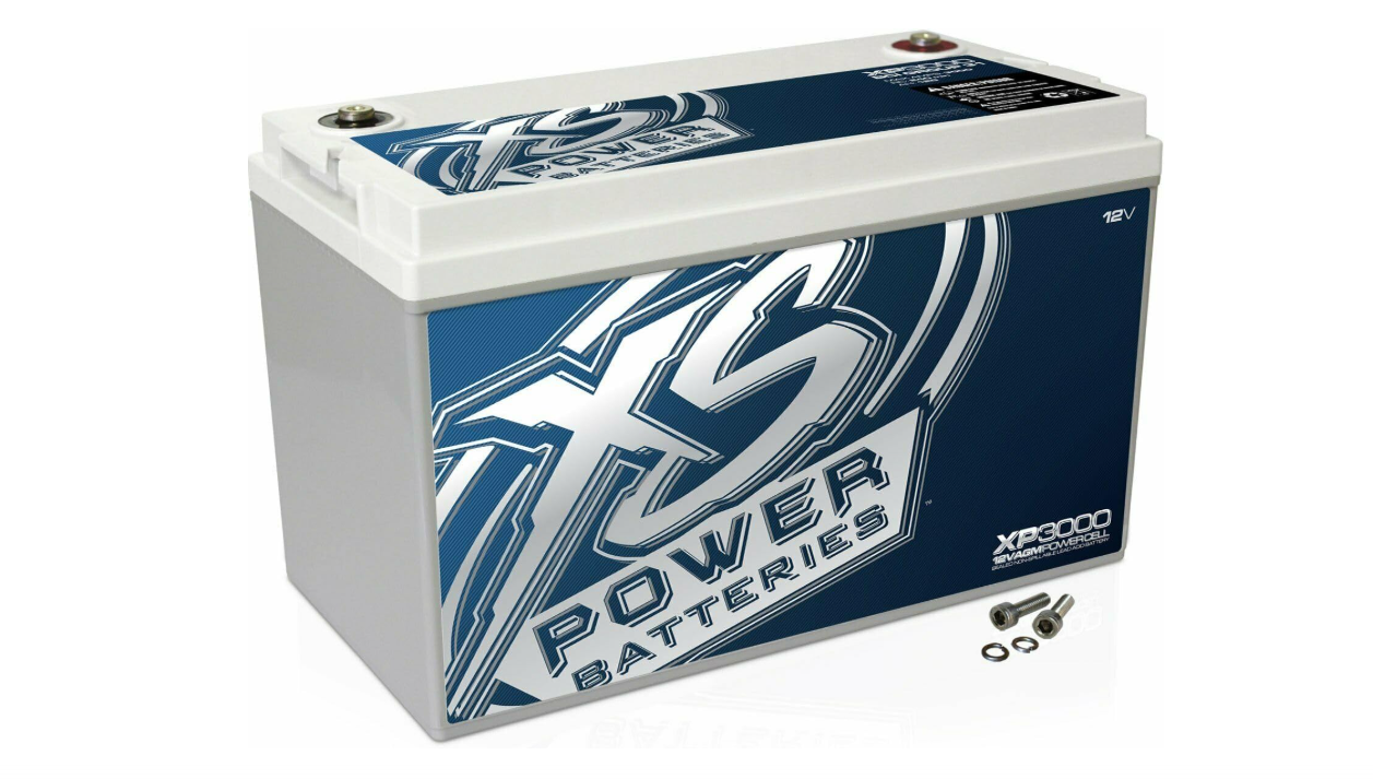 XS Power XP3000 XP Series 12V 3,000 Amp AGM Supplemental Battery with M6 Terminal Bolt 