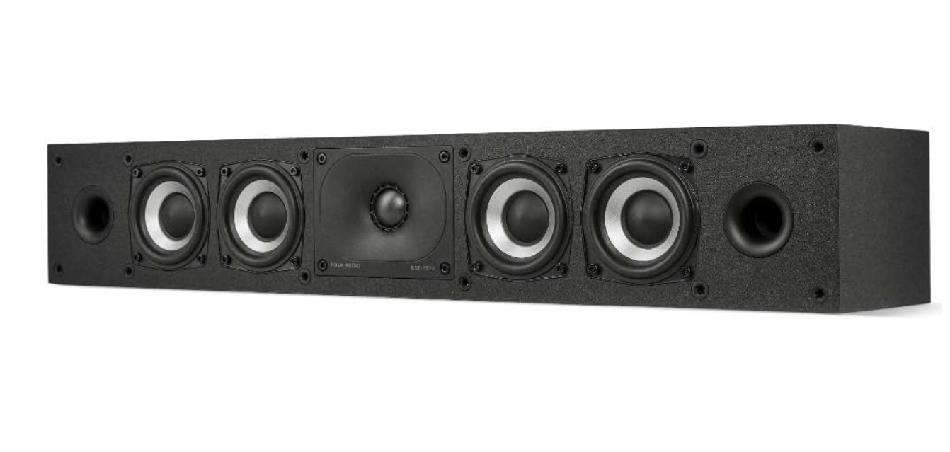 Polk Monitor XT35 Slim Center Channel Speaker - Hi-Res Audio Certified, Dolby Atmos & DTS:X Compatible, 1" Terylene Tweeter & Four 3"... 