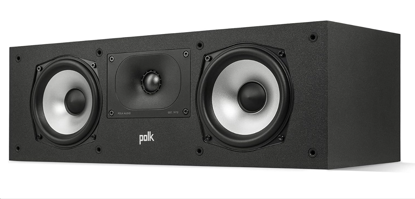 Polk Monitor XT30 Compact Center Channel Speaker - Hi-Res Audio Certified, Dolby Atmos & DTS:X Compatible, 1" Terylene Tweeter & Dual 5.25"... 