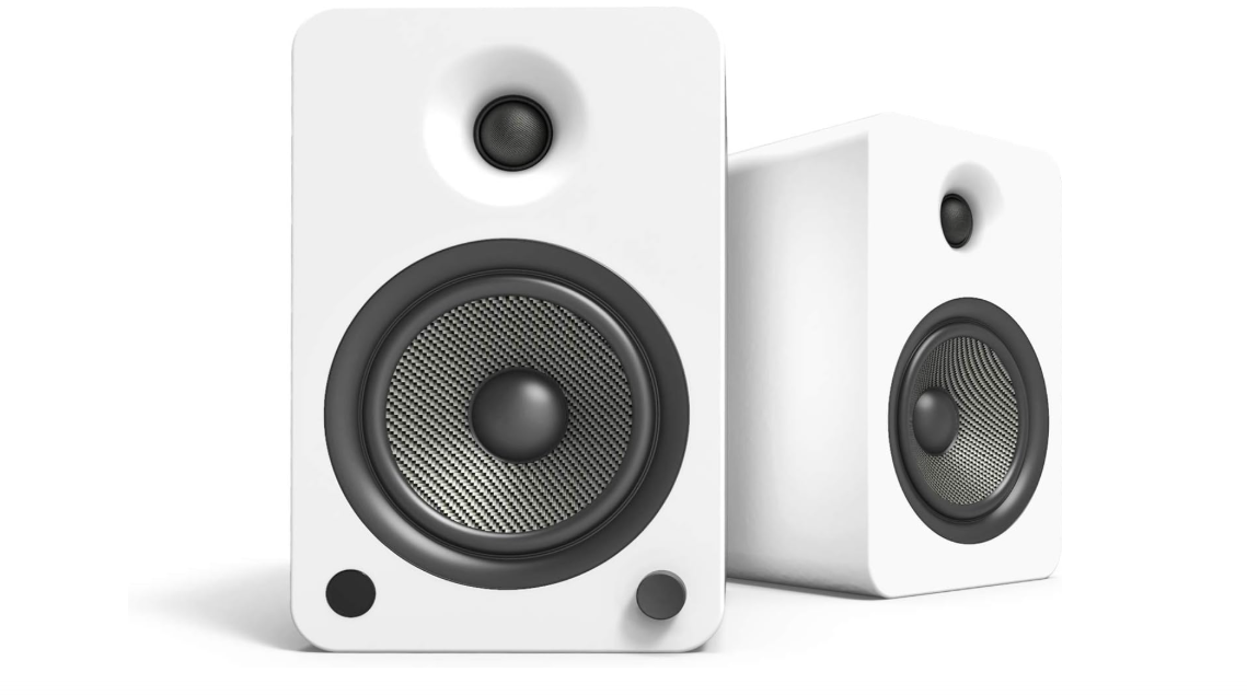Kanto YU6MW Powered Bookshelf Speakers with Bluetooth and Phono Preamp | Pair | Matte White
