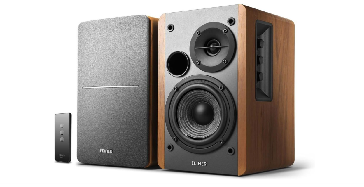 Edifier R1280T Powered Bookshelf Speakers - 2.0 Active Near Field Studio Monitor Speaker - Wooden Enclosure - 42 Watts RMS Power
